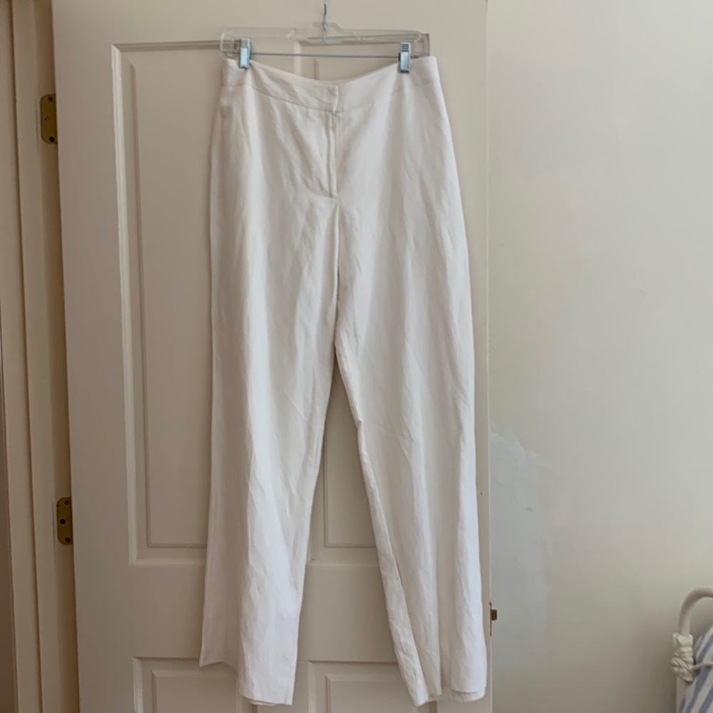 Chico’s trouser/ lined/ silk & linen